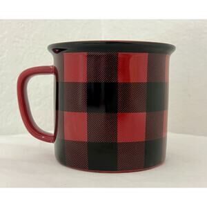 NOW‎ DESIGNS Heritage Collection Stoneware Mug Red BLack Buffalo Check 14 oz